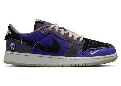 Pre-owned Jordan 1 Retro Low Og Zion Williamson Voodoo Alternate Sneakers In Regency Purple/vapor Green/black