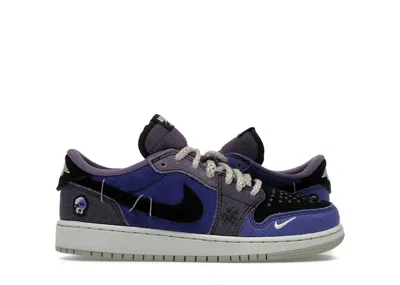 Pre-owned Jordan 1 Retro Low Og Zion Williamson Voodoo Alternate Sneakers In Regency Purple/vapor Green/black