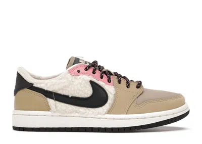 Pre-owned Jordan 1 Retro Low Utility Pack (women's) Sneakers In Parachute Beige/black/beach