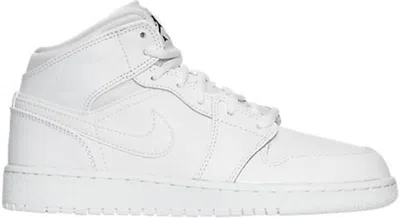 Pre-owned Jordan 1 Retro Mid (2017) Sneakers In White/black