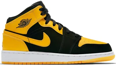 Pre-owned Jordan 1 Retro Mid New Love (2017) Sneakers In Black/varsity Maize/white