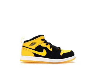 Pre-owned Jordan 1 Retro Mid New Love (2017) Sneakers In Black/varsity Maize/white In Multi