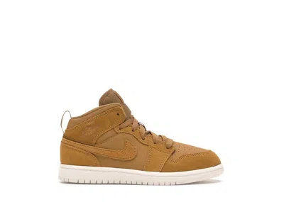 Pre-owned Jordan 1 Retro Mid Sneakers In Golden Harvest/sail