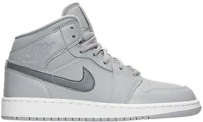 Pre-owned Jordan 1 Retro Mid Sneakers In Wolf Grey/cool Grey/white In Multi