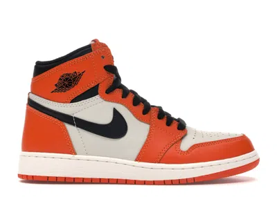 Pre-owned Jordan 1 Retro Reverse Shattered Backboard Sneakers In Sail/starfish/black