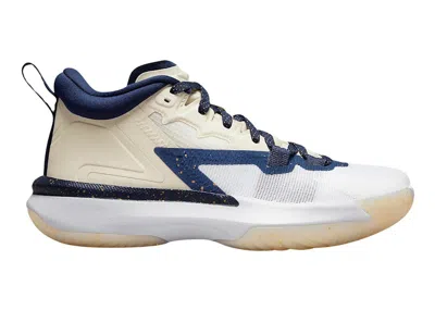 Pre-owned Jordan 1 Zion Pelicans Sneakers In White/cream/navy Blue