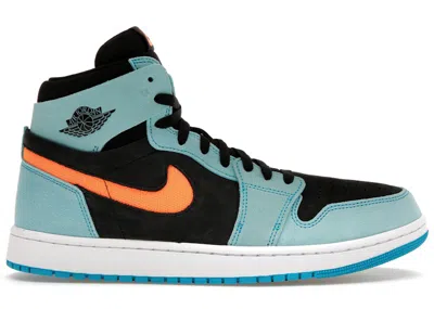 Pre-owned Jordan 1 Zoom Cmft 2 Sneakers In Bleached Aqua/bright Citrus/black