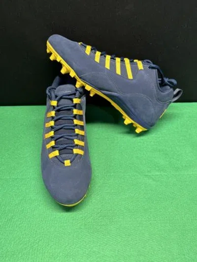 Pre-owned Jordan 10 Low Michigan Wolverines Pe Cleats Rare Dc1134-407 Men Sz 12 No Lid In Blue