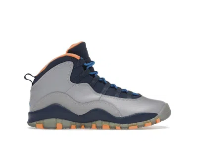 Pre-owned Jordan 10 Retro Bobcats Sneakers In Wolf Grey/dk Pwdr Bl/nw Slt In Gray