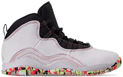 Pre-owned Jordan 10 Retro Ember Glow Sneakers In White/barely Volt/black