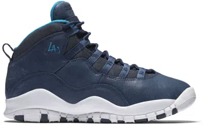 Pre-owned Jordan 10 Retro Los Angeles Sneakers In Ocean Fog/blue Lagoon/midnight Navy In Multi