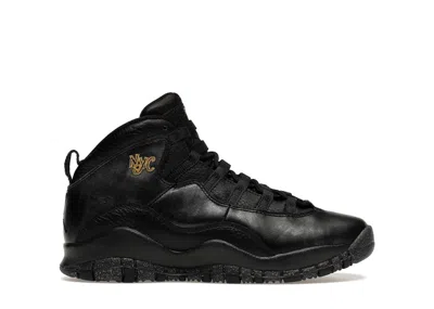 Pre-owned Jordan 10 Retro New York City (2016) Sneakers In Black/dark Grey/metallic Gold In Multi