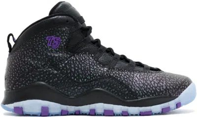 Pre-owned Jordan 10 Retro Paris Sneakers In Black/fierce Purple