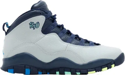 Pre-owned Jordan 10 Retro Rio Sneakers In Wolf Grey/pht Bl/obsdn