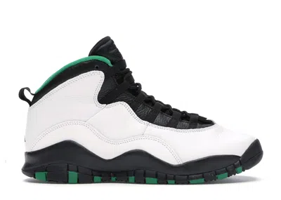 Pre-owned Jordan 10 Retro Seattle Sneakers In White/black/green