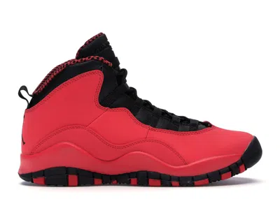 Pre-owned Jordan 10 Retro Sneakers In Fusion Red/black/laser Orange In Multi