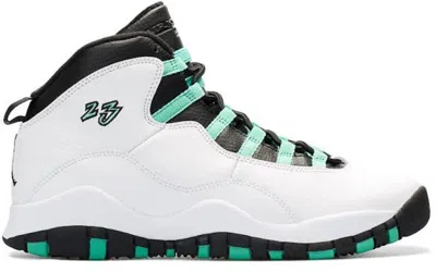 Pre-owned Jordan 10 Retro Sneakers In White/verde/black