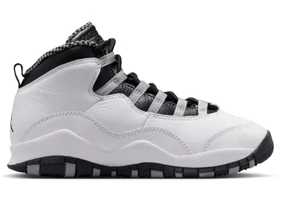 Pre-owned Jordan 10 Retro Steel (2025) Sneakers In White/light Steel Grey/dark Powder Blue