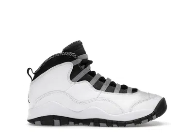 Pre-owned Jordan 10 Retro Steel (2025) Sneakers In White/light Steel Grey/dark Powder Blue