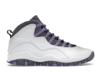 Pre-owned Jordan 10 Retro (women's) Sneakers In White/medium Violet/light Graphite