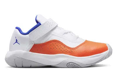 Pre-owned Jordan 11 Cmft Low Sneakers In White/safety Orange/hyper Royal In Multi