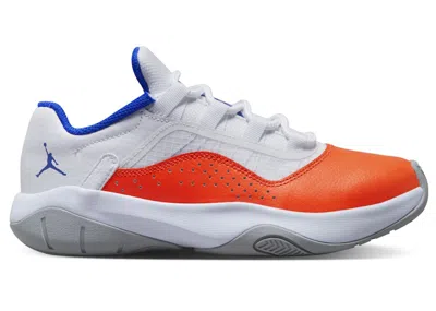 Pre-owned Jordan 11 Cmft Low Sneakers In White/safety Orange/hyper Royal