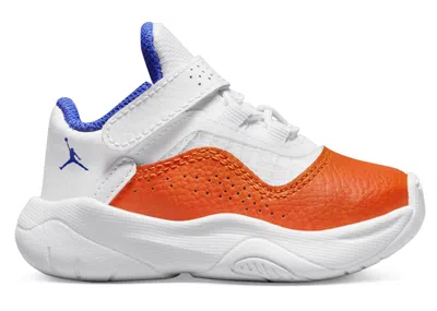 Pre-owned Jordan 11 Cmft Low Sneakers In White/safety Orange/hyper Royal In Multi