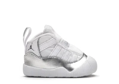 Pre-owned Jordan 11 Crib Bootie Platinum Sneakers In White/metallic Platinum
