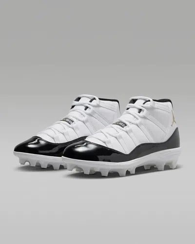 Pre-owned Jordan 11 Gratitude Mid Td Xi Football Cleats Mens Size 12.5 Fv5374-107 In White