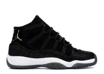Pre-owned Jordan 11 Retro Heiress Stingray Sneakers In Black/metallic Gold/white