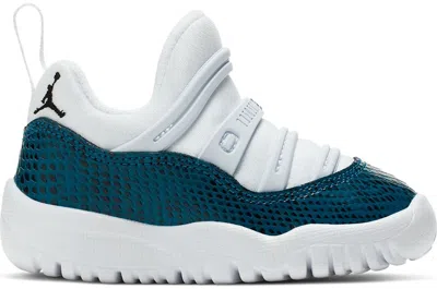 Pre-owned Jordan 11 Retro Little Flex Snake Sneakers In White/navy Blue/black