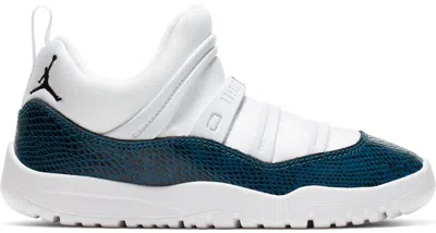 Pre-owned Jordan 11 Retro Little Flex Snake Sneakers In White/navy Blue/black In Multi