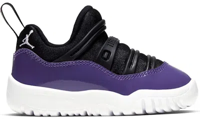 Pre-owned Jordan 11 Retro Little Flex Sneakers In Black/court Purple/hyper Violet