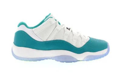 Pre-owned Jordan 11 Retro Low Aqua Safari Sneakers In White/turbo Green/volt Ice