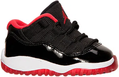 Pre-owned Jordan 11 Retro Low Bred Sneakers In Black/true Red/white