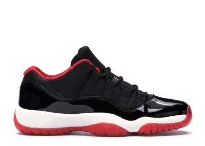 Pre-owned Jordan 11 Retro Low Bred Sneakers In Black/true Red/white