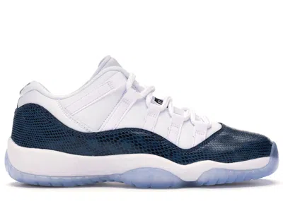 Pre-owned Jordan 11 Retro Low Snake (2019) Sneakers In White/black/navy Blue