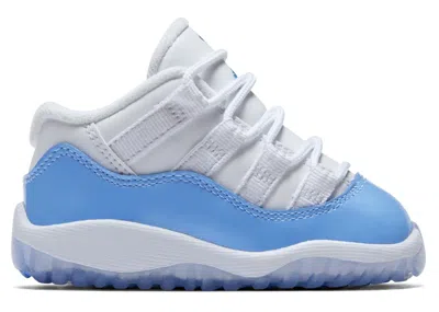 Pre-owned Jordan 11 Retro Low Sneakers In White/black/university Blue In Multi