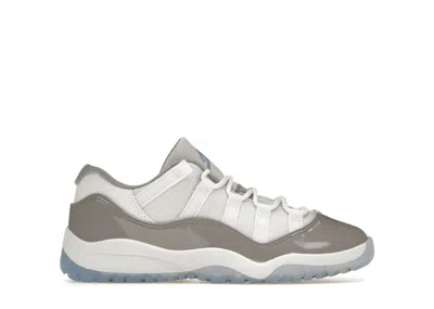 Pre-owned Jordan 11 Retro Low Sneakers In White/university Blue/cement Grey