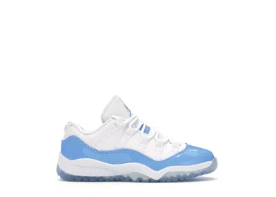 Pre-owned Jordan 11 Retro Low Unc Sneakers In White/university Blue/black
