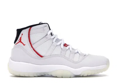 Pre-owned Jordan 11 Retro Sneakers In Platinum Tint/university Red/sail
