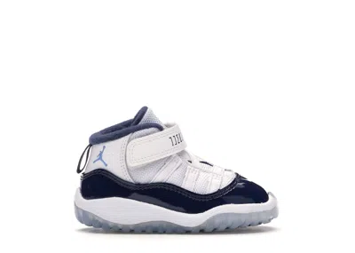 Pre-owned Jordan 11 Retro Unc Win Like 82 Sneakers In White/university Blue/midnight Navy