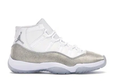 Pre-owned Jordan 11 Retro (women's) Sneakers In White/metallic Silver/vast Grey