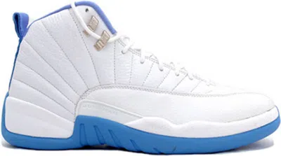 Pre-owned Jordan 12 Retro (2004) (women's) Sneakers In White/university Blue/metallic Silver