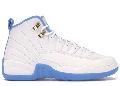 Pre-owned Jordan 12 Retro (2016) Sneakers In White/metallic Gold/university Blue
