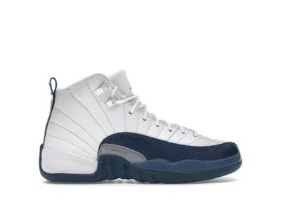 Pre-owned Jordan 12 Retro (2025) Sneakers In White/french Blue/metallic Silver In Multi