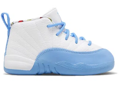 Pre-owned Jordan 12 Retro Emoji Sneakers In White/lemon Venom/vivid Sulfur In Multi