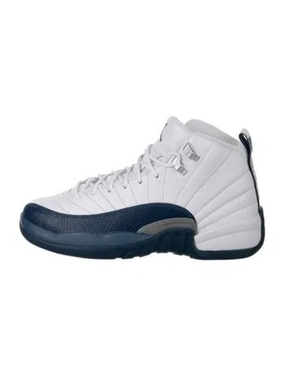 Pre-owned Jordan Babies' 12 Retro French Blue Athletic Sneakers In White