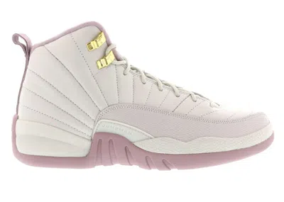 Pre-owned Jordan 12 Retro Heiress Sneakers In Light Bone/metallic Gold Star/plum Fog