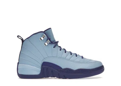Pre-owned Jordan 12 Retro Hornets Sneakers In Blue Cap/metallic Silver/dark Purple Dust